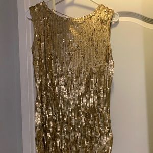 Gold sequin dress